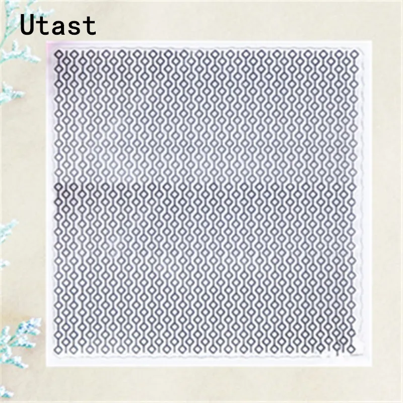 

Rhombus Background Clear Silicone Stamps /Transparent Rubber Stamp for DIY Scrapbooking /Photo Album Decorative Craft Making