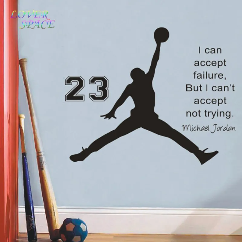 Michael Jordan Basketball Inspirational Wall Sticker Quotes Vinyl Wall