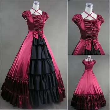 

Long Sleeve Gothic Lolita Southern Bell Dress Gothic Victorian Ball Gown Fancy Dress Prom Halloween Party Costume