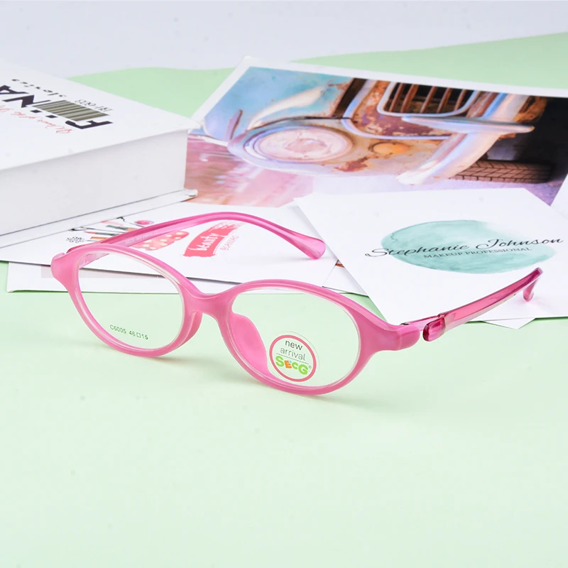SECG Ultralight Children Girl Boy Eyeglasses Frames Myopia Prescription Eyewear Child Spectacle Frame Student Square Eye Glasses