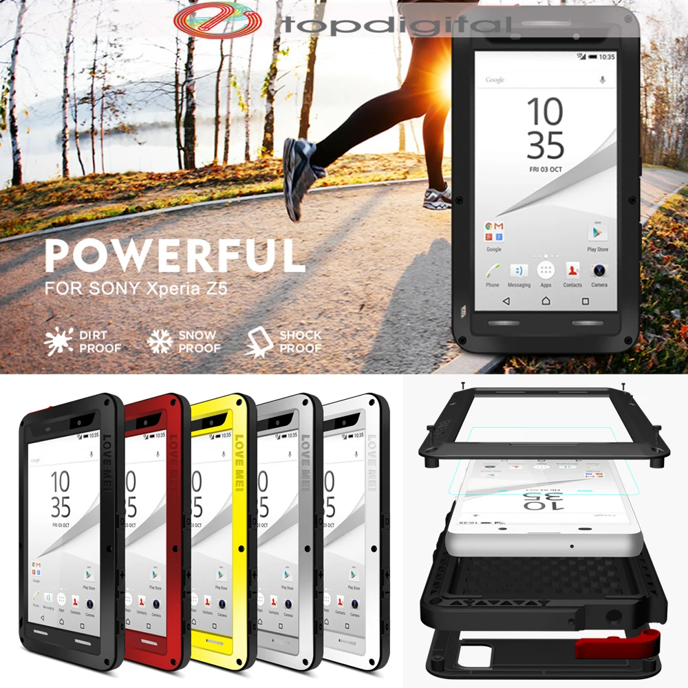 imágenes para AMOR MEI Prueba de Golpes A Prueba de agua de Metal Cubierta de la Caja para SONY Xperia Z5 Z5 Z5 Z5 Premium Compacto de Doble Caja de la Armadura Completa De Vidrio Templado imágenes para AMOR MEI Prueba de Golpes A Prueba de agua de Metal Cubierta de la Caja para SONY Xperia Z5 Z5 Z5 Z5 Premium Compacto de Doble Caja de la Armadura Completa De Vidrio Templado