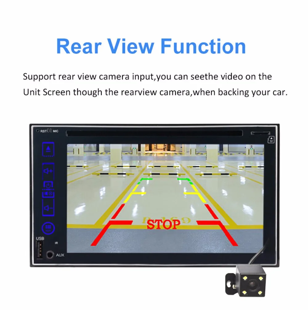 Best HD 1024X600 2Din Quad Core 2GB RAM 32GB ROM Android 6.0.1 Car DVD GPS Navigation Player Stereo Radio 2 Din Universal 11
