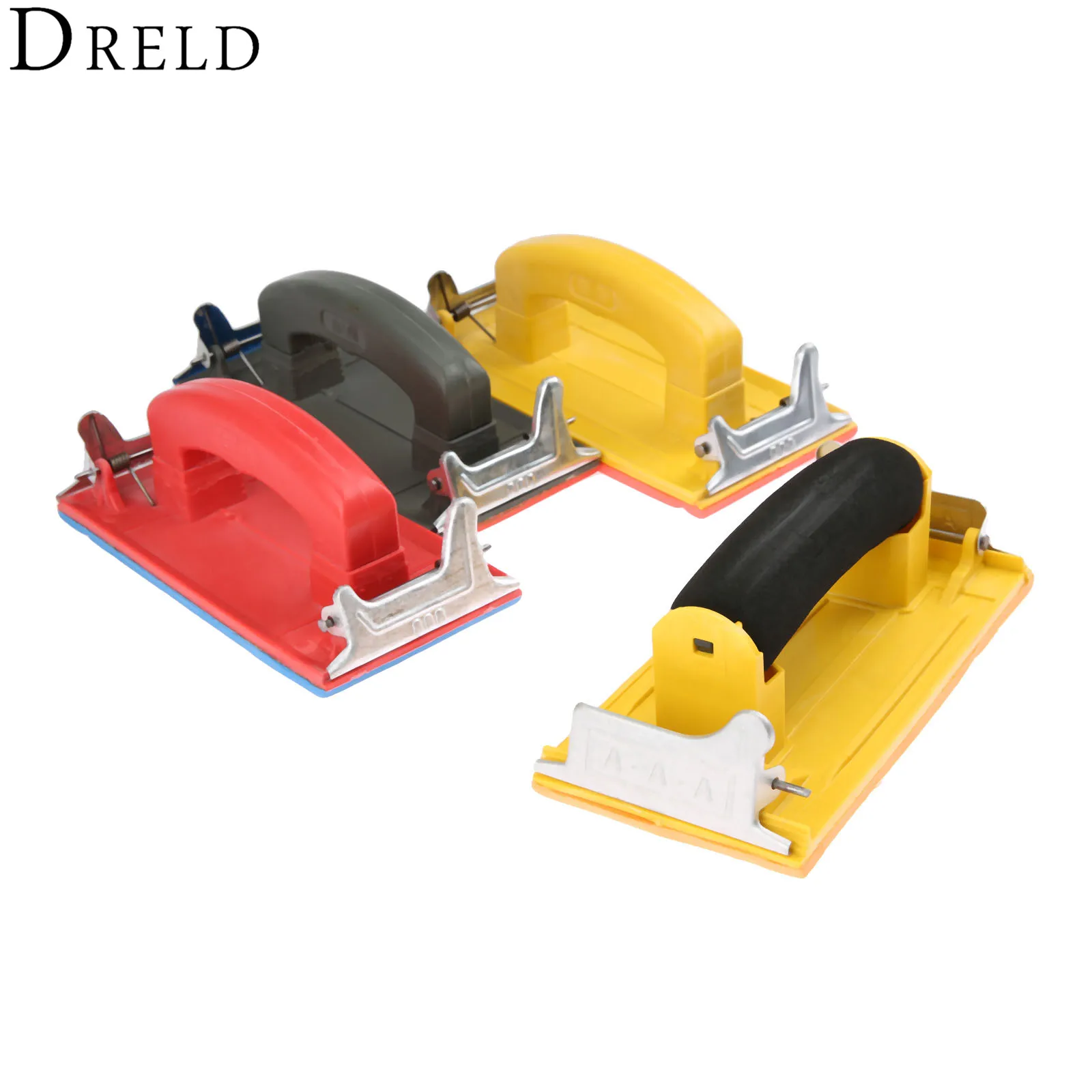 DRELD Handheld Belt Sandpaper Frame Holder Sand Paper Sanding Block Diy