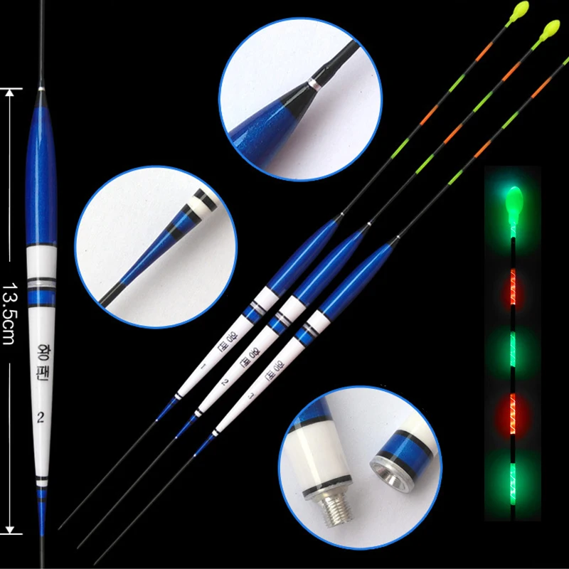 

Electric Glowing Fishing Floats 1-3# Night Light Luminous Floats Floater Crucian Preferred Fishing Bobbers Accessories Gifts