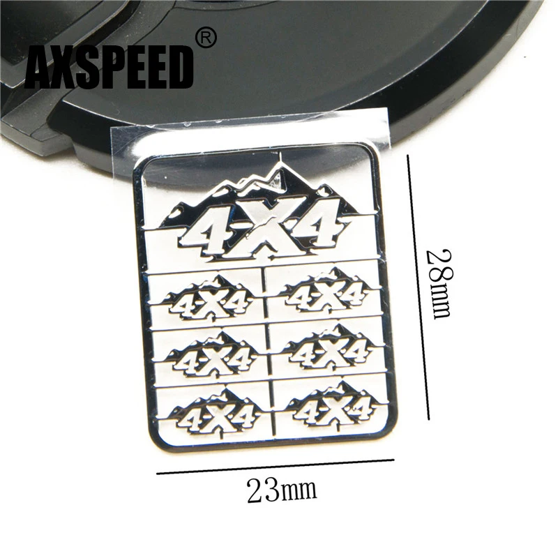 

1PC 1/10 Scale RC Crawler Car SCX10 4x4 Logo Marks Stickers Set Silver