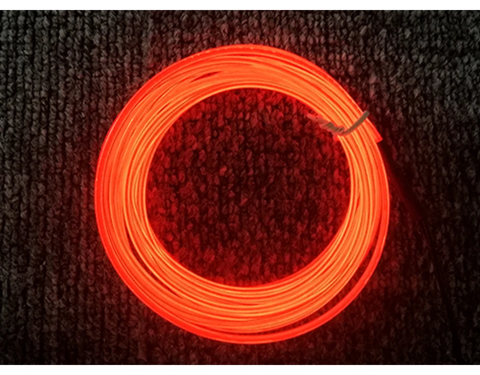 LED Car Styling Red color 1M 2M 3M 4M 5M Ambient Light Flexible Neon Strip led Car Interior Lights Trim El Cold Light 5V (7)