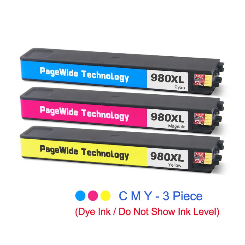 980 для hp 980 XL 980XL Восстановленный картридж для hp Officejet предприятие цвет X555dn X555xh X585f X585dn X585z с чернилами - Цвет: C M Y - 3 PCS