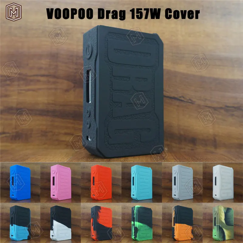 

2pcs VOOPOO Drag 157W silicone case Temperature Control vape VOOPOO Drag 157W TC mod decal cover protector sticker