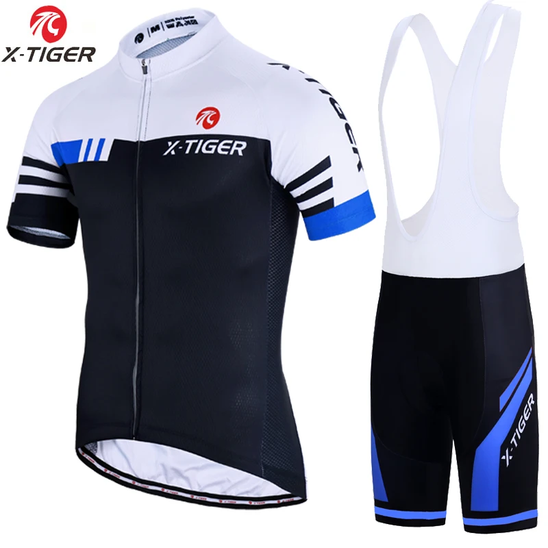 X-Tiger велосипедные комплекты, велосипедная форма, летний комплект для велоспорта, велосипедные майки, одежда для горного велосипеда, дышащая одежда для велоспорта - Цвет: Bib Cycling Set