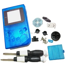 Transprent голубой цвет полный набор для классический gbgameboy гпоб dmg Корпус крышка игровой консоли мальчик подарок с x/y отвертки