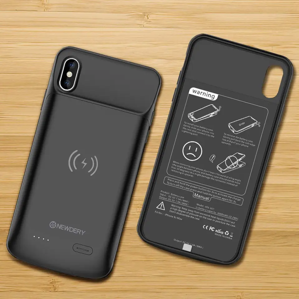 Newdery Upgraded For Iphone Xs Max Battery Case Qi Wireless
