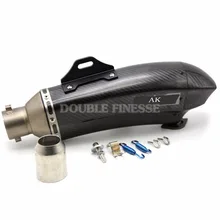 Universal Carbon Fiber Modified AKRAPOVIC Motorcycle Exhaust Pipe Muffler for honda xr 250 cb 500 cbf 600 bmw r1200rt k1200s