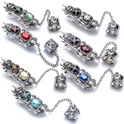 

Katekyo HITMAN REBORN Ring Vongola Family Anime 7 color Cosply Jewelry Metal Alloy Finger Circlet With Box Package Men Women