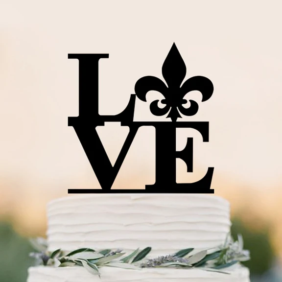 Love Cake Topper Fleur De Lis Wedding Modern Love Cake Topper Fleur De Lis Wedding Modern Decor In Decorating Supplies From Home Garden On Aliexpress Alibaba Group