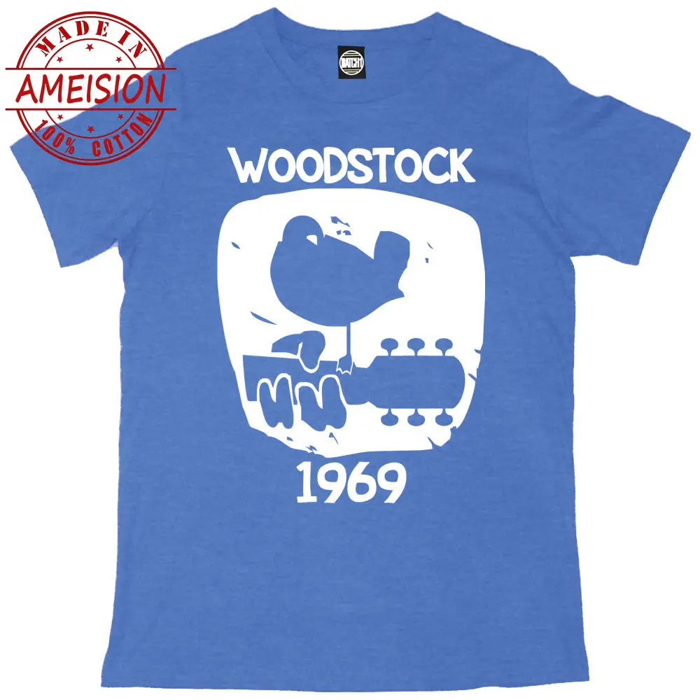 WOODSTOCK 1969 VINTAGE MENS PRINTED CLASSIC MUSIC FESTIVAL T-SHIRT New T Shirts Funny Tops Tee New Unisex Funny Tops