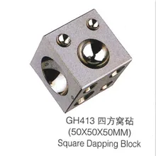Dapping Блок квадратный с полированной нержавеющей стали полостей 50*50*50 мм