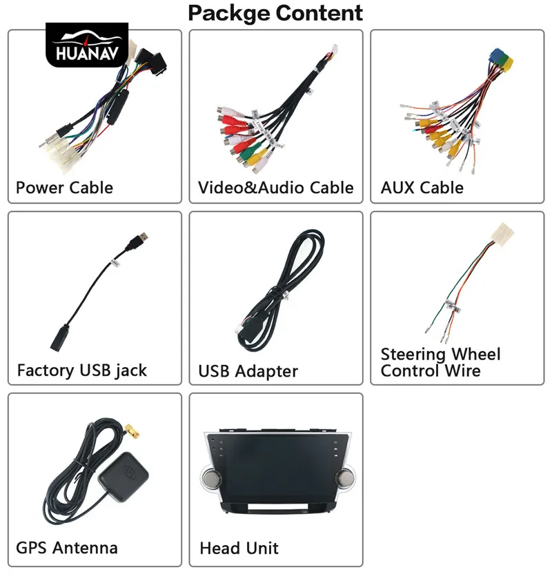 Sale DSP Android 9.0 No Car DVD Player GPS navigation For Toyota highlander 2008-2014 Car radio player Auto stereo multimidia unit 5