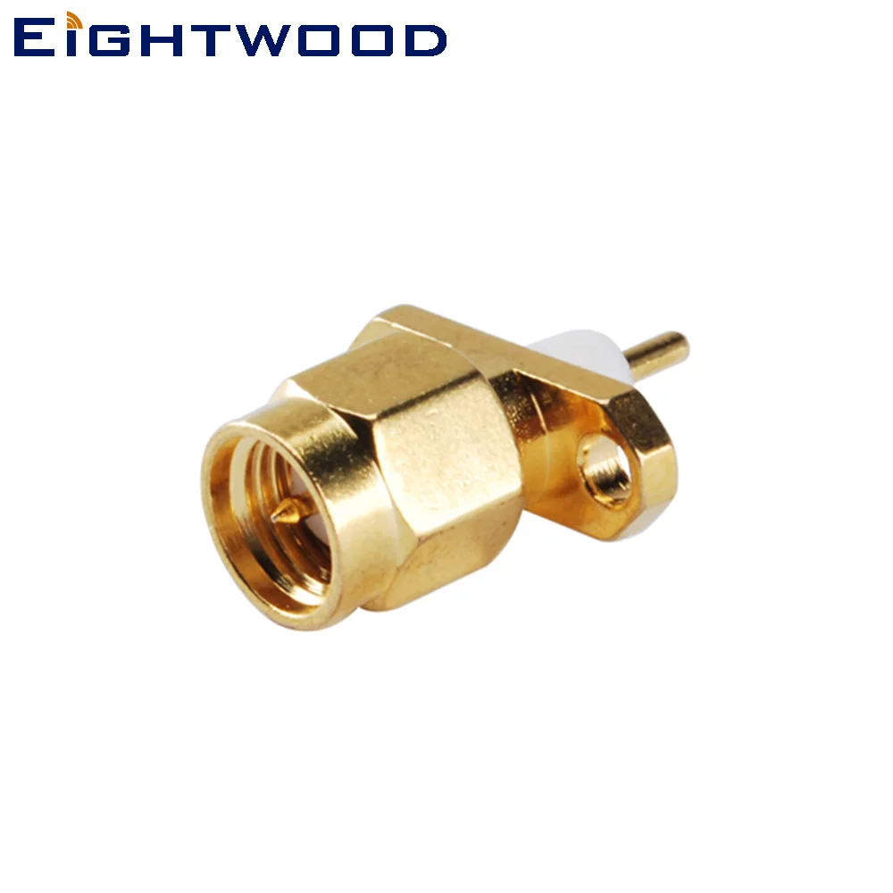 Eightwood 5 шт. SMA штекер RF коаксиальный разъем адаптер 2 отверстия Панельное крепление
