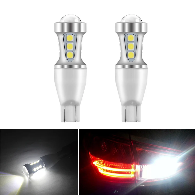 Светодиодные лампы W16W Canbus T15 2 шт. для заднего хода 921 912 3030 SMD COB автомобильная