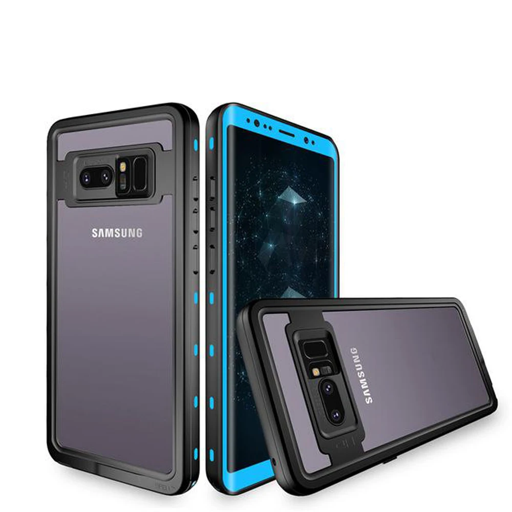 Diving Sealed Cover For Samsung Galaxy Note 8 Note 9 S8 S9 Plus Case Waterproof PC Armor For Samsung Note 8 Clear Case (20)