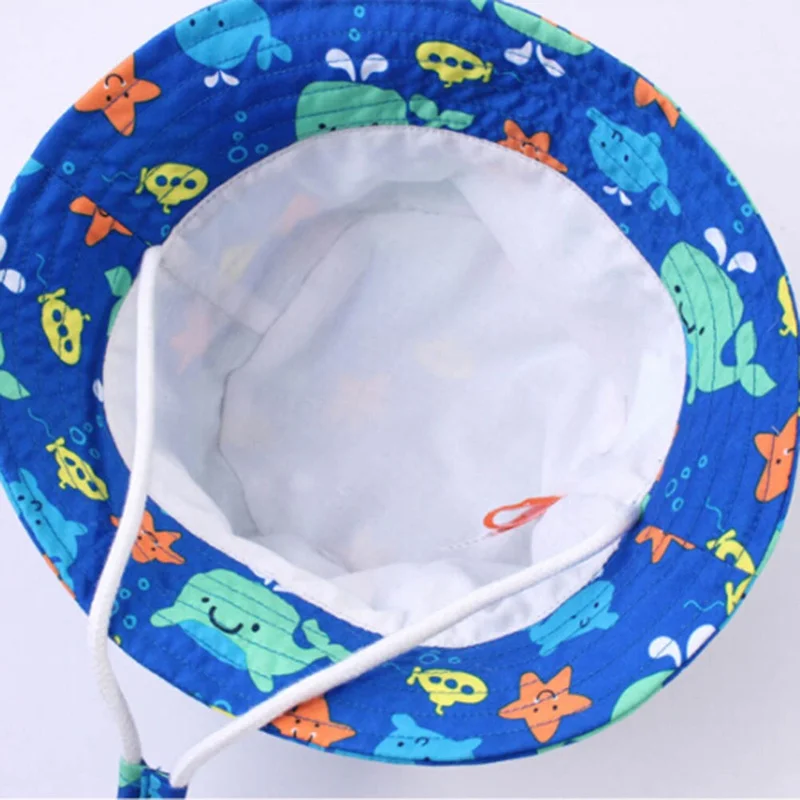 Регулируемые детские шляпы от солнца ведро шляпа быстросохнущая летняя Рыбалка мультфильм Кепка для мальчиков, девочек Панама детская шапочка, детская пляжная шляпа на открытом воздухе