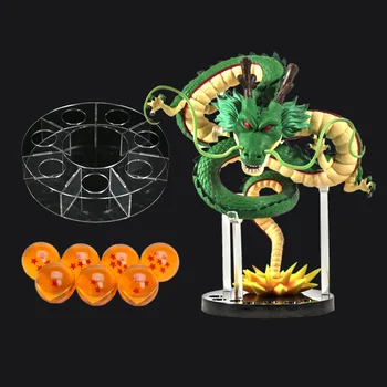 

Anime Dragon ball Z Super Figure Shenron Action Figure 7 stars Crystal Ball with Shelf Dragonball Collectible Model Doll Toys