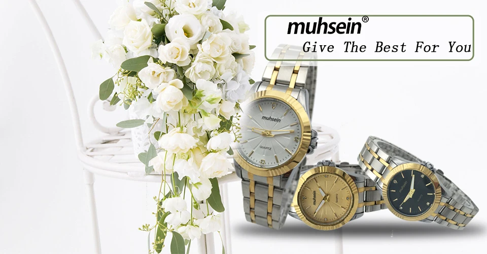 Muhsein Новые простые Бизнес водонепроницаемые из нержавеющей стали Кварцевые часы делового человека спортивные часы модные дамские часы