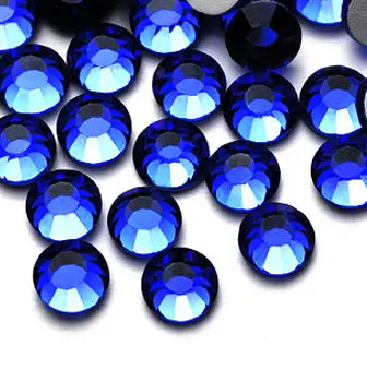 

free shipping 600pcs 6mm High Quality Crystal Rhinestone deep blue No Hot fix