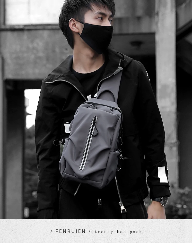 Sling Bag Crossbody Bag For Men Waterproof Anti-theft Men's Shoulder Bag  Multifunction USB Charging Chest Bags – zinmark