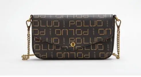 

2018 fashion European and American retro envelopes chain three piece hand bag lady all-match simple hand single shoulder bag