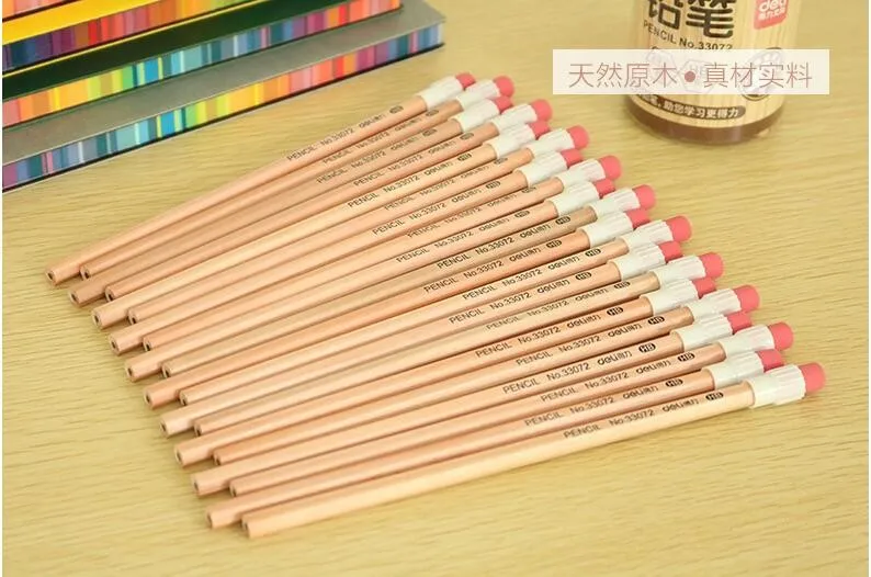 20 шт./лот дешевые детские оптом HB экологически карандаш для рисования студентов, чтобы написать бревна шестиугольная школа деревянный карандаш с ластиком