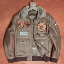 Популярная настоящая овечья шубка, летящая теплая одежда, настоящая овчина, меховая куртка, красивая Мужская одежда, натуральная кожа, пальто, верхняя одежда