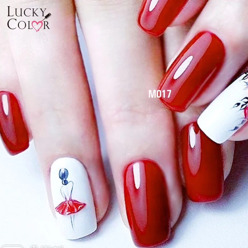 Tempting Red serise Gel Varnish With Brush Soak Off LED UV Nail Polish Art Long Lasting Lacquer Manicure Beauty 10g Box (3)
