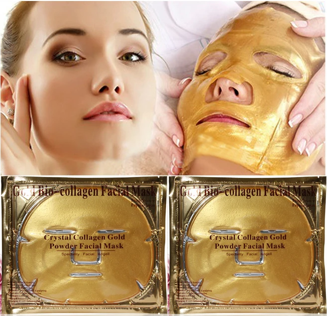 5 шт./лот Золото био-Коллагеновая Маска витамин отбеливающая маска для лица Кристалл Золотая маска-порошок увлажняющий антивозрастной