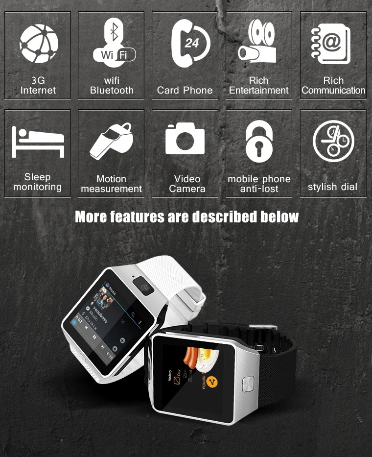 Qw09 Bluetooth 4.0 Wifi Smart Watch Android 4.4 MTK6572 dual core 1.3 GHz ROM 4GB RAM 512M Smartwatch Para Android iOS PK GT08 Qw09 Bluetooth 4.0 Wifi Smart Watch Android 4.4 MTK6572 dual core 1.3 GHz ROM 4GB RAM 512M Smartwatch Para Android iOS PK GT08