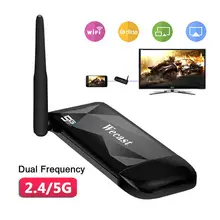 Wecast 2,4/5G беспроводной wifi Miracast Airplay DLNA дисплей ТВ ключ RK3036 зеркальное отображение 1080P HDMI потоковый медиа-адаптер