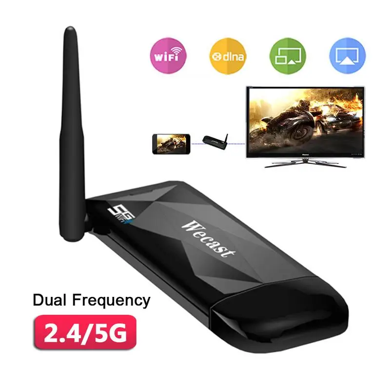 Wecast 2.4/5G Wireless WIFI Miracast Airplay DLNA Display