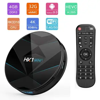 

MINI+ Android 9.0 Smart TV BOX RK3318 4GB 32GB Quad Core 4K Android TV Box WIFI BT4.0 Set Top Box Media Player R20