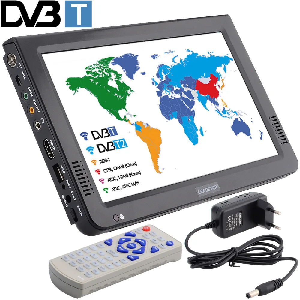

LEADSTAR New HD Portable TV 10 Inch Digital And Analog Led Televisions Support TF Card USB Audio Car Television DVB-T DVB-T2