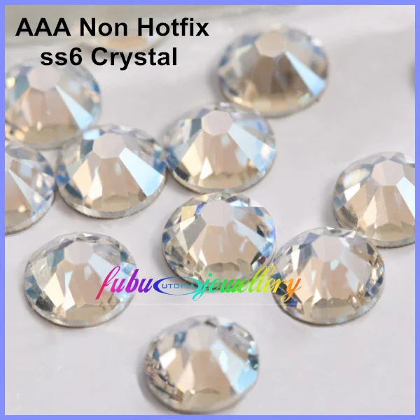 

Free Shipping! 1440pcs/Lot, AAA Chinese Top Quality ss6 (1.9-2.1mm) Crystal/Clear Flat Back Nail Art Non Hotfix Rhinestones