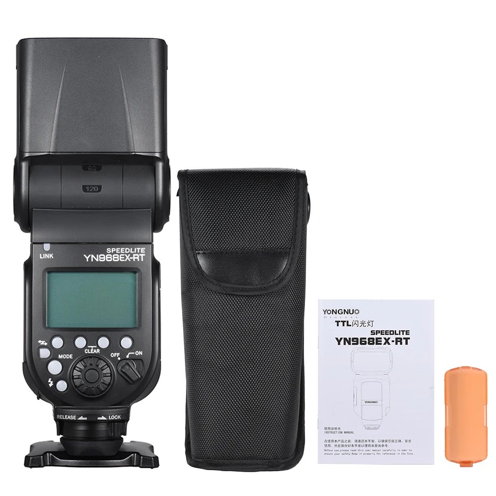 YONGNUO YN968EX-RT Flash Speedlite sincronización de alta velocidad TTL inalámbrica con luz LED para Canon 5 DIII 6D 7DII 60D 1100D 1200D 1000D700D