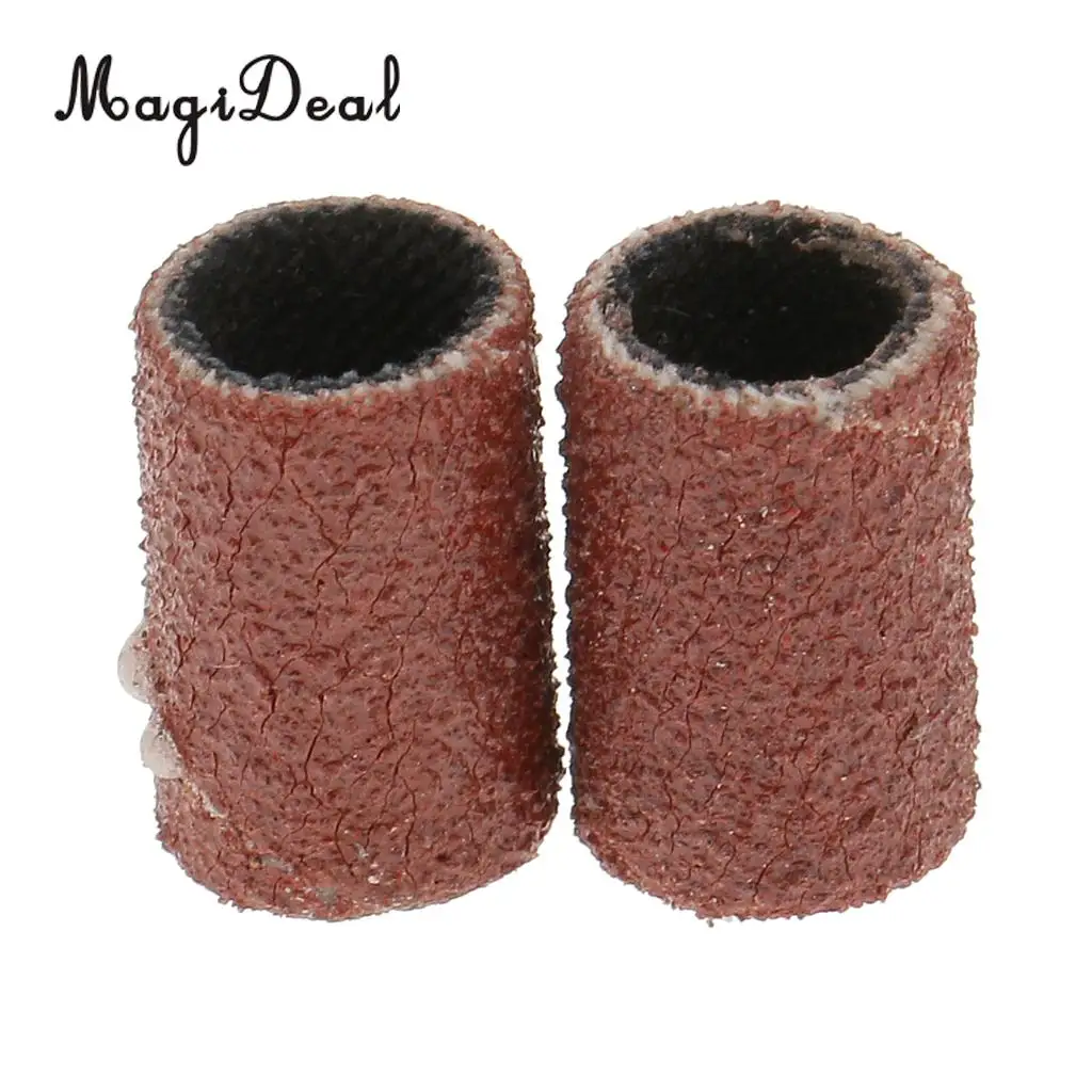 MagiDeal 50pcs 180' Sanding Bands Replacement Electric Nail Drill File Bits Suitable for manicure as well as pedicure