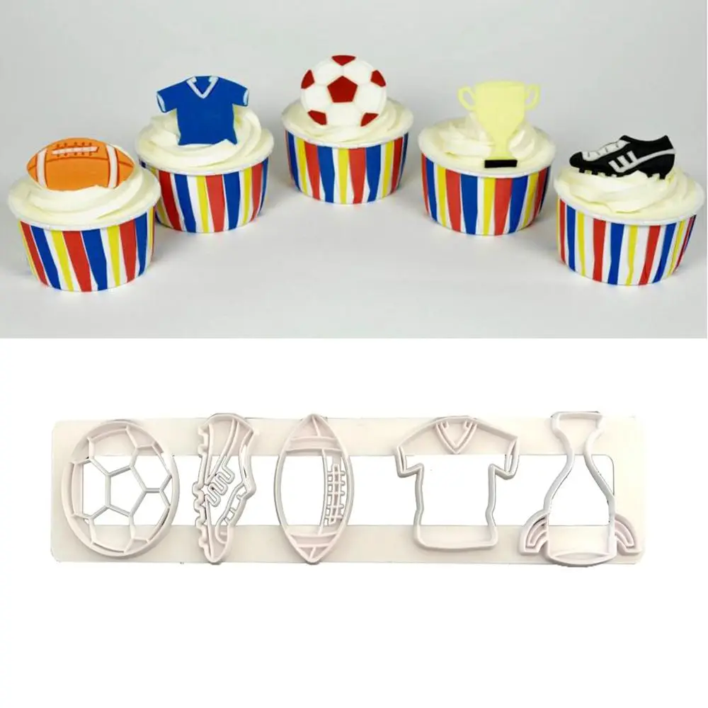 

1PC New Hot Plastic Football Cookie Biscuits Cutter Mould Cake Mold DIY Sugarcraft Embossed Baking Tools Bakeware