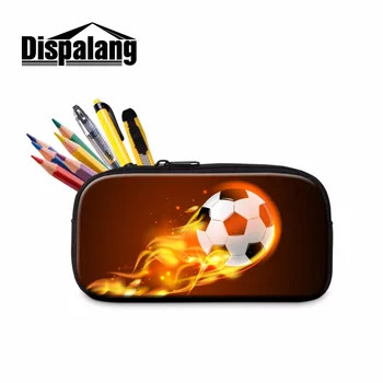 

Dispalang foot ball printing boys pencil cases men pen bag for office work children multifunction stationery bag makeup pouch