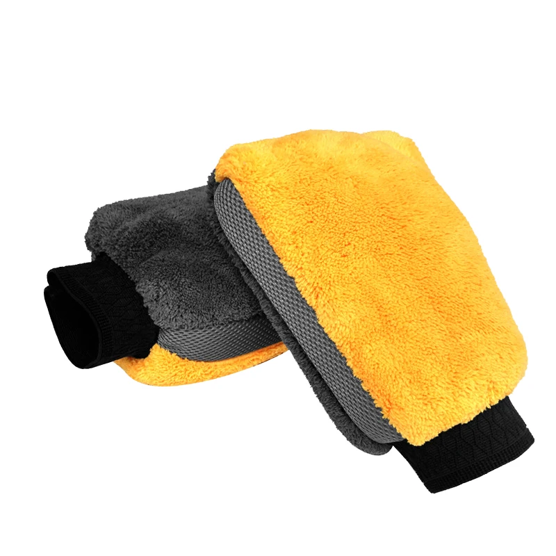 1PCS Car Wash waterproof Gloves double face coral fleece gloves thicken