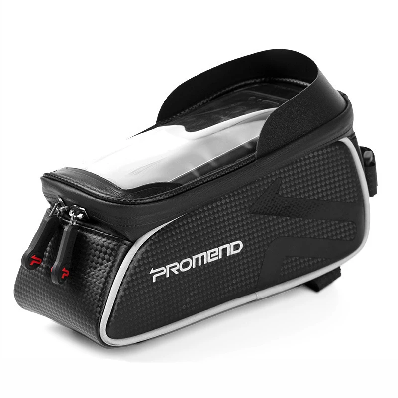 Online PROMEND pantalla táctil montaña bicicleta teléfono fundas plegable bicicleta embalaje cesta Pannier MTB ciclismo accesorios partes superior tubo bolsa