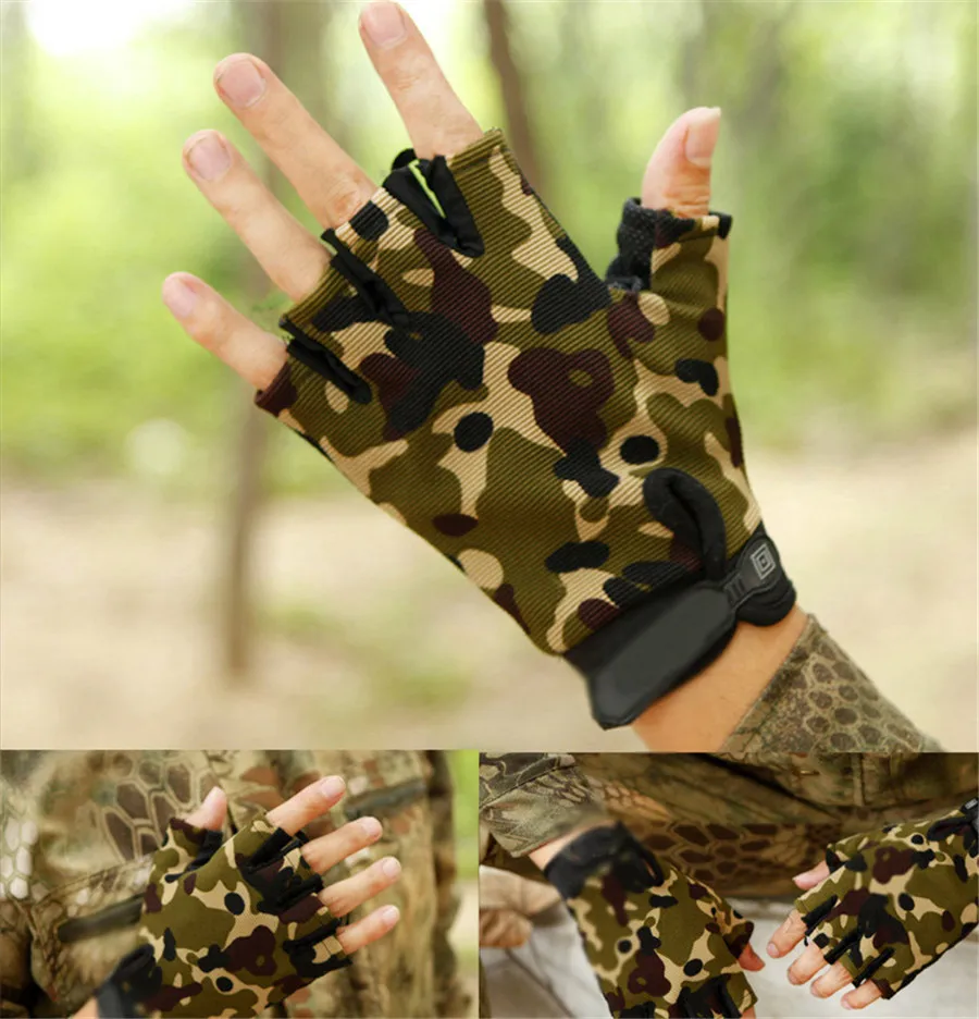 Anti-slip Camouflage Fingerless Fishing Gloves Man (2)