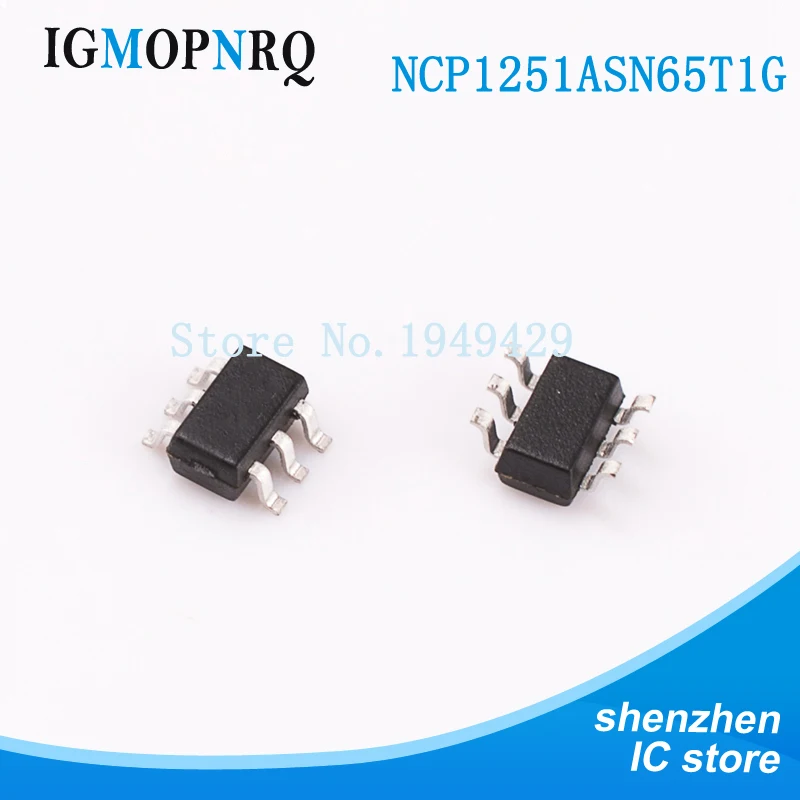 10 шт. NCP1251 NCP1251ASN65T1G NCP1251A SOT23-6 AC/DC преобразователи OCP OVP VCC защелка