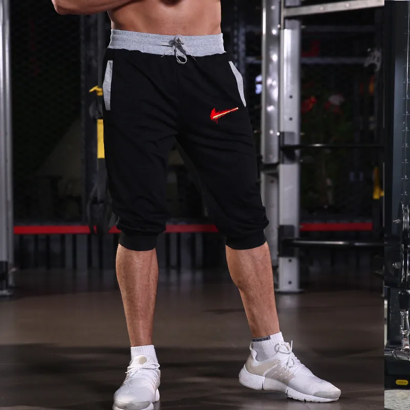 

20189New Men Sporting Beaching Shorts Trousers Cotton Bodybuilding Sweatpants Fitness Short Jogger Casual Gyms Men Shorts