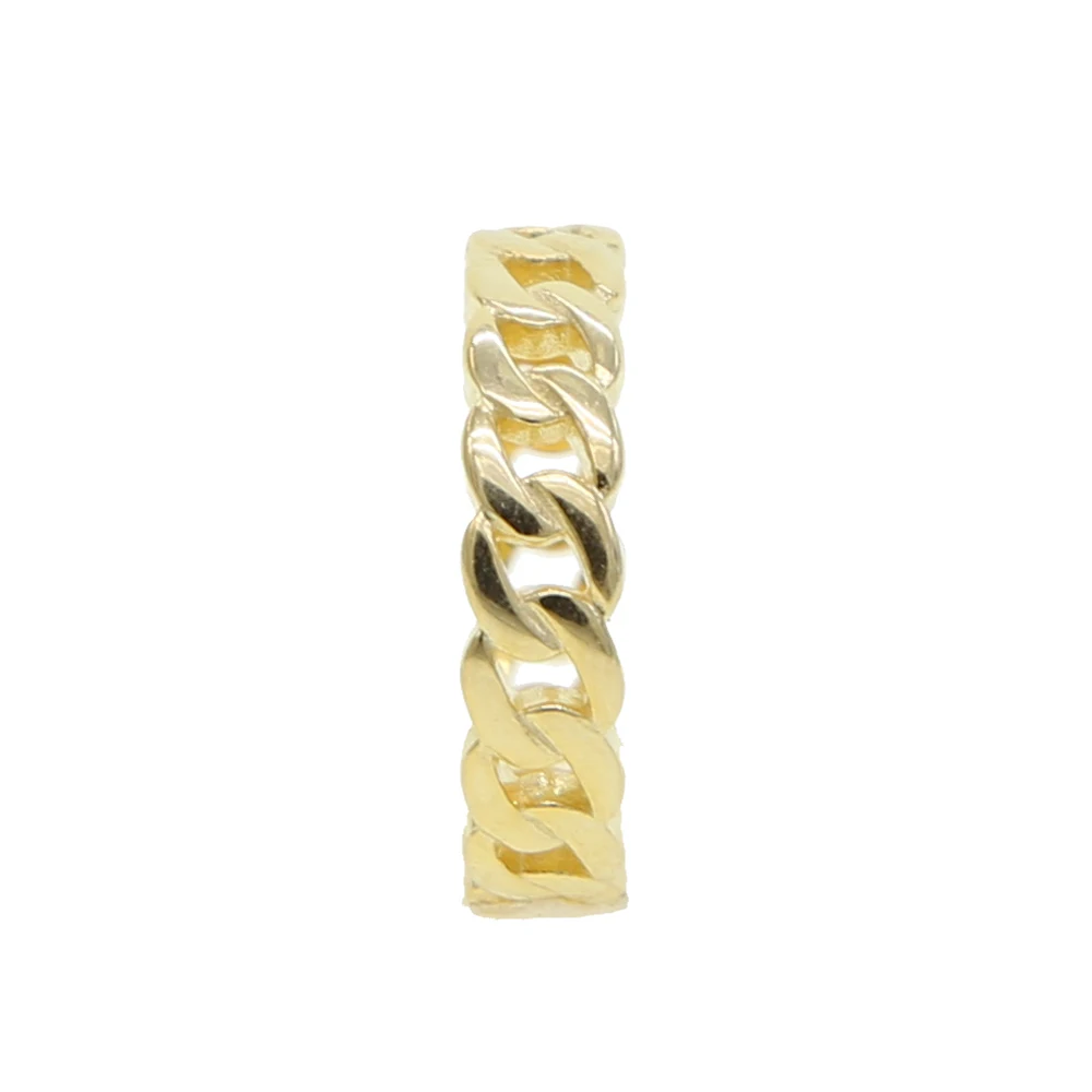 925 Стерлинговое серебро хип-хоп роскошное модное кольцо Прямая нежный золотистый цвет ювелирные изделия для женщин и мальчиков
